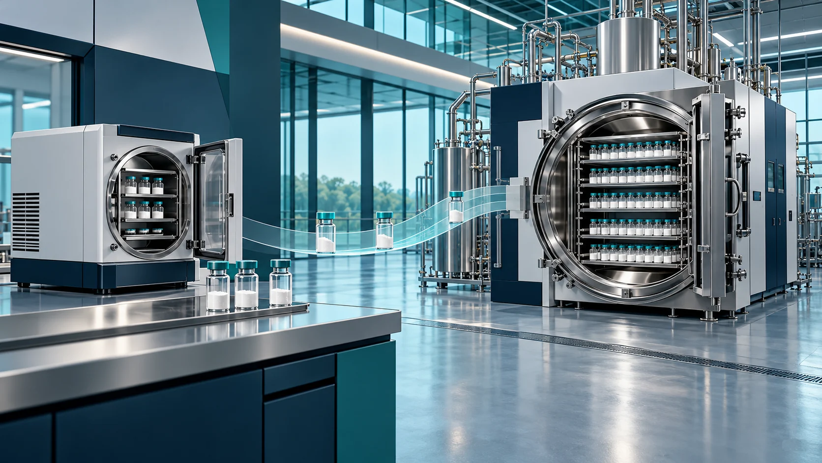 Peptide Lyophilization Scale-Up: From Laboratory Cycle to Commercial Dryer technical illustration